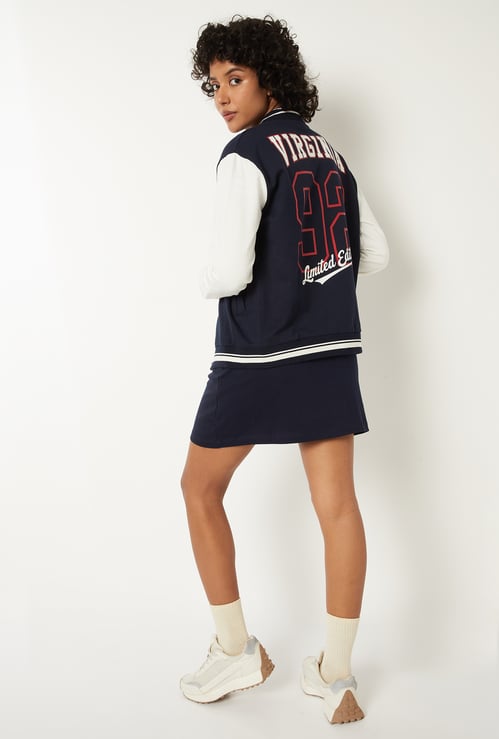 Women Printed Bomber Jacket