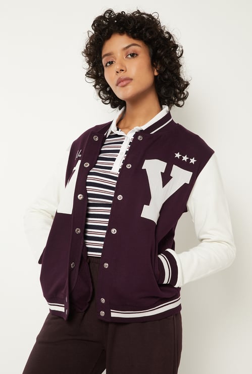 Women Printed Bomber Jacket