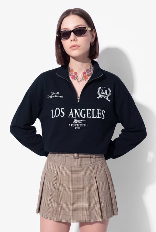 URB_N Women Embroidered Sweatshirt