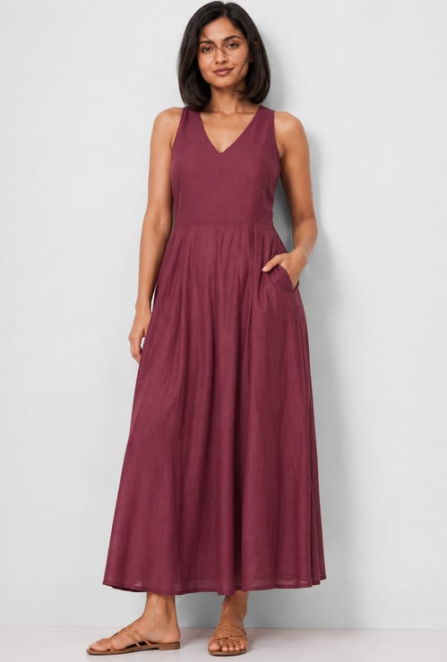 Women Solid Maxi Dress