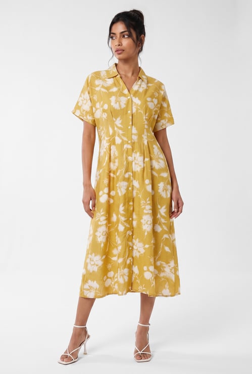 Women Printed Shirt Dress