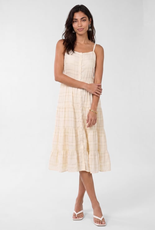 Women Striped Tiered Dress