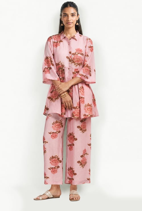Women Floral Print Kurti Set