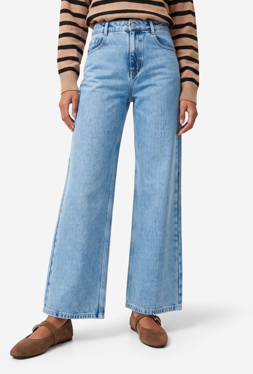 Men Washed Jeans High Rise