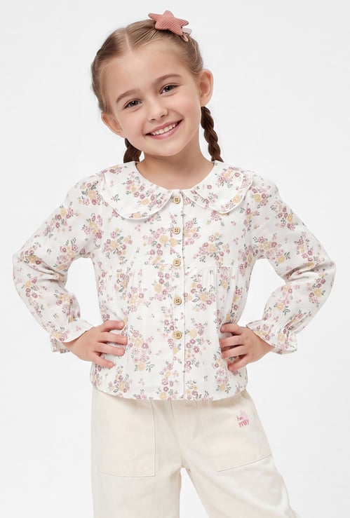 Girls Floral Print Top
