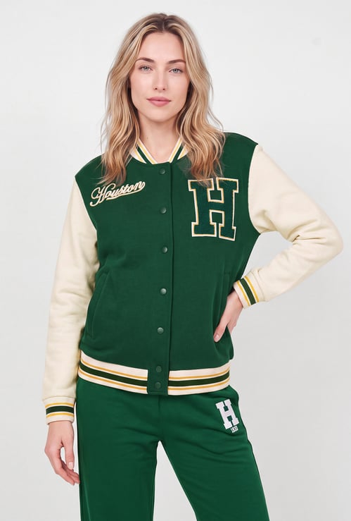 Women Embroidered Varsity Jacket