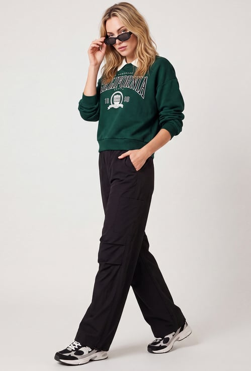 Women Printed Boxy Sweatshirt