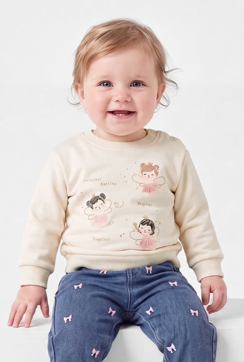 Girls Fairy Printed Sweatshirt