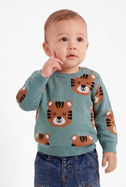 Boys Knitted Crew Neck Sweater