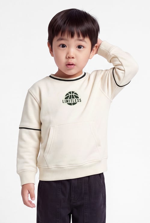 Boys Basketball Embroidered Sweatshirt