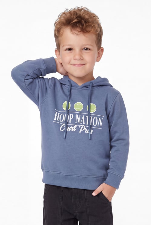 Boys Printed Hooded Sweatshirt
