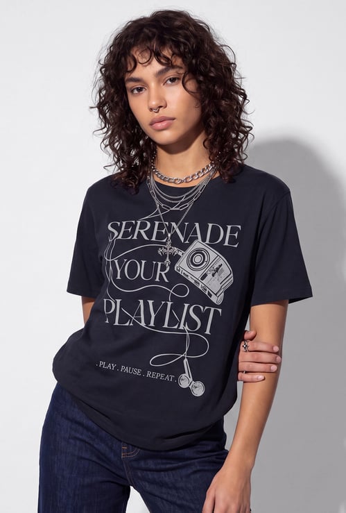 URB_N Women Relaxed Printed T-shirt