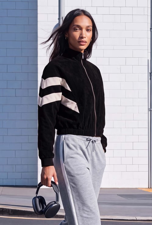 Women Textured Bomber Jacket
