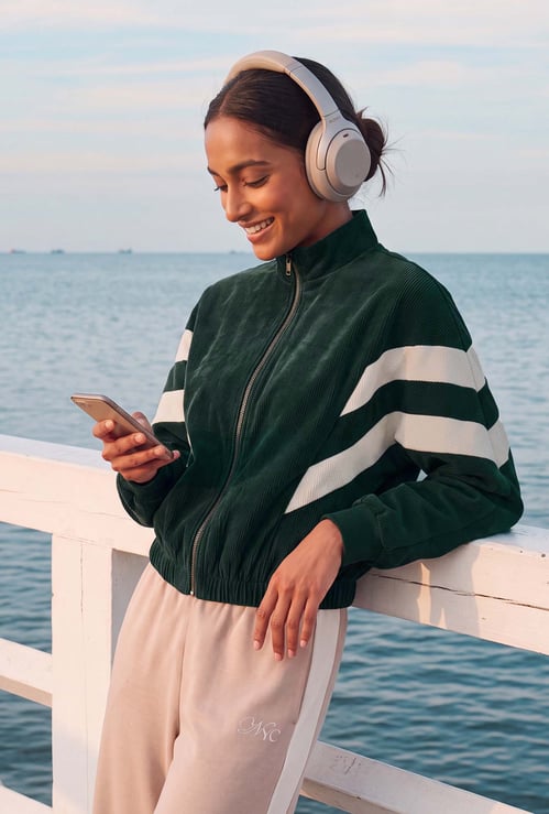 Women Textured Bomber Jacket