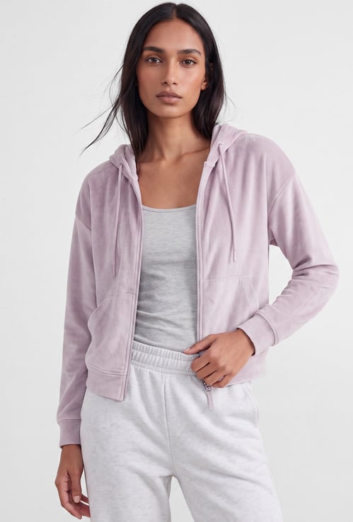 Women Solid Hooded Jacket