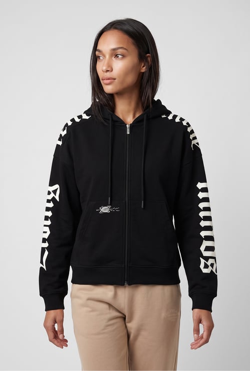Women Printed Hooded Sports Jacket