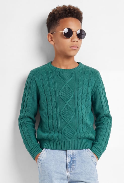 Boys Cable Knit Sweater