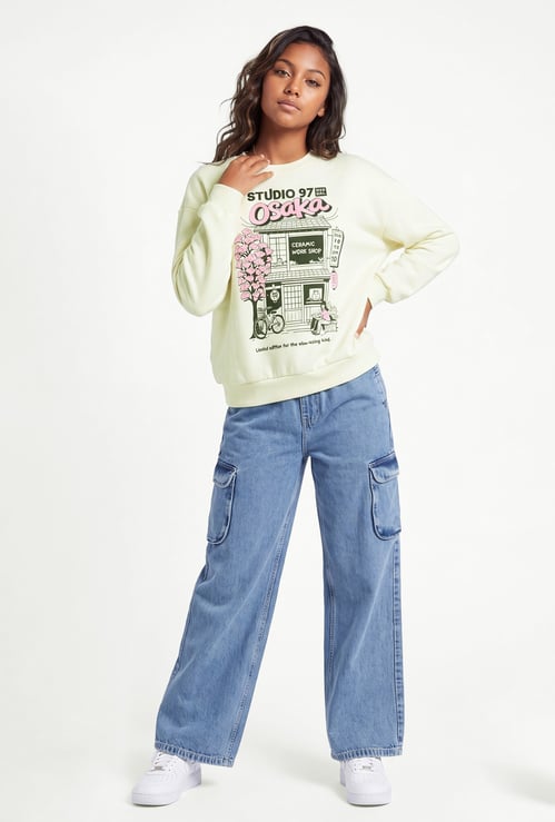 Girls Printed Sweatshirt