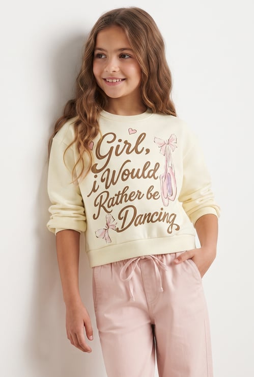 Girls Printed Sweatshirt