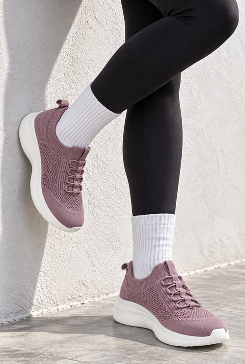 Women Textured Slip-On Sports Shoes