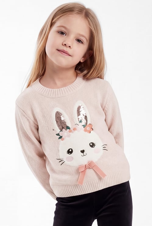 Girls Embroidered Sweater