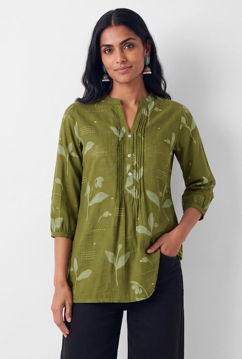 Women Floral Print Straight Kurti