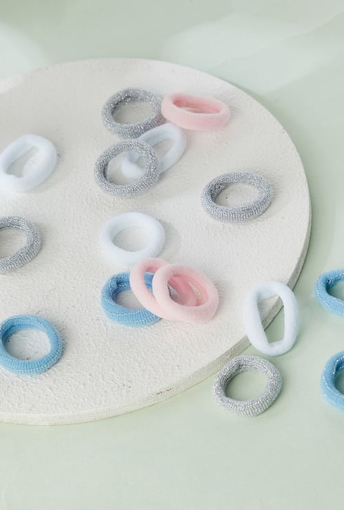 Girls Hair Bands with Stitch Print Bottle - Pack of 150
