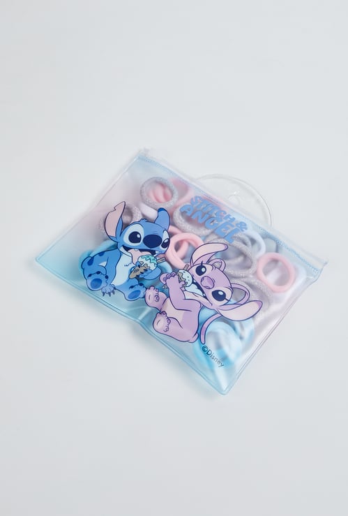Girls Hair Bands with  Stitch & Angel Pouch - Pack of 50
