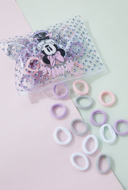 Girls Hair Bands with Minnie Print Pouch - Pack of 50