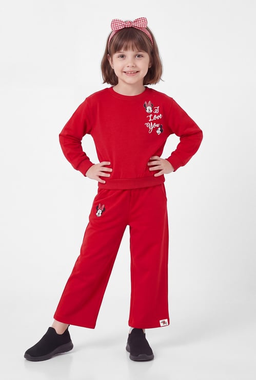 Girls Mickey & Minnie Printed Trousers Set