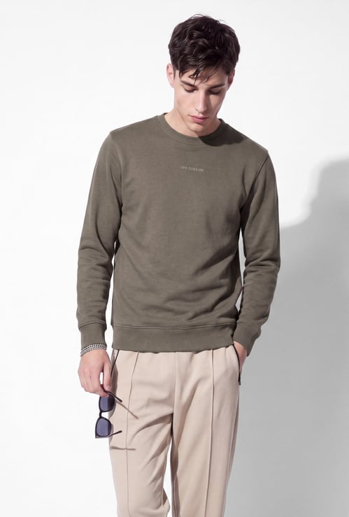 URB_N Men Solid Sweatshirt