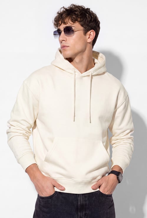 URB_N Men Solid Oversized Hoodie