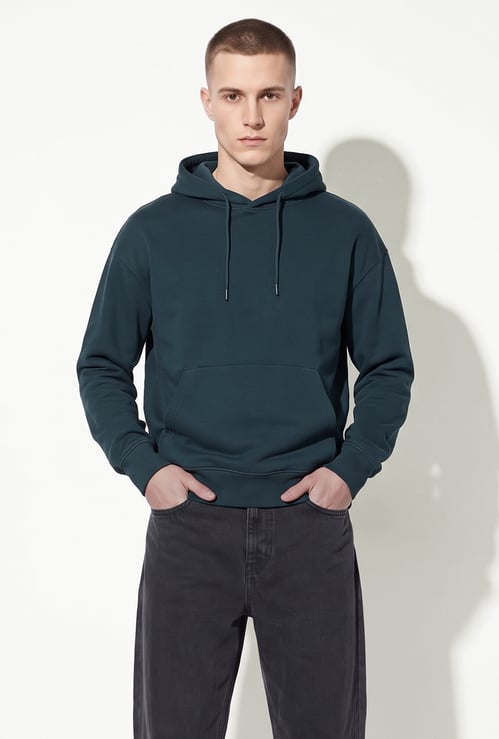 URB_N Men Solid Oversized Hoodie