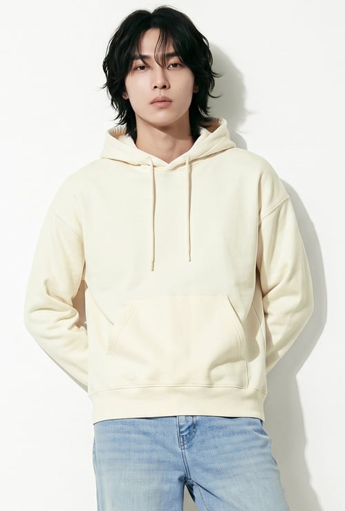 URB_N Men Solid Oversized Hoodie