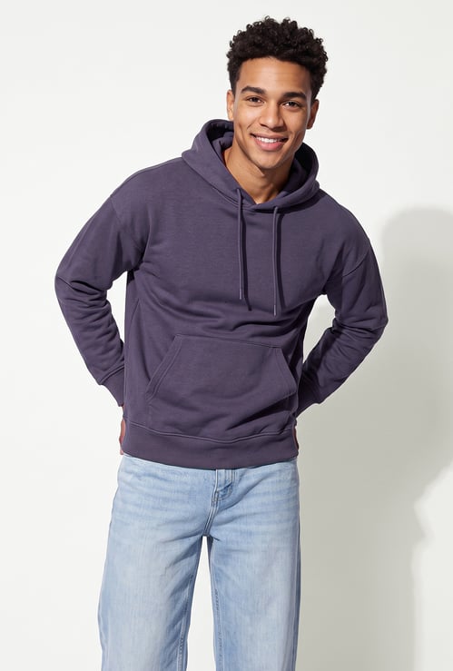 URB_N Men Solid Oversized Hoodie