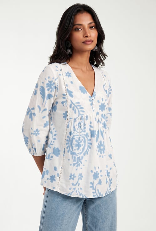 Women Floral Print Tunic