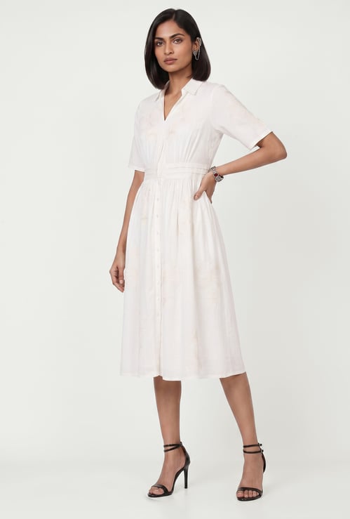 Women Embroidered Midi Dress