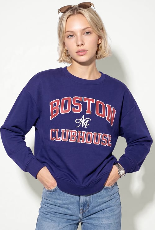 URB_N Women Printed Pullover Sweatshirt