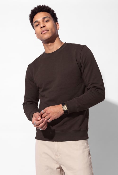 URB_N Men Solid Sweatshirt