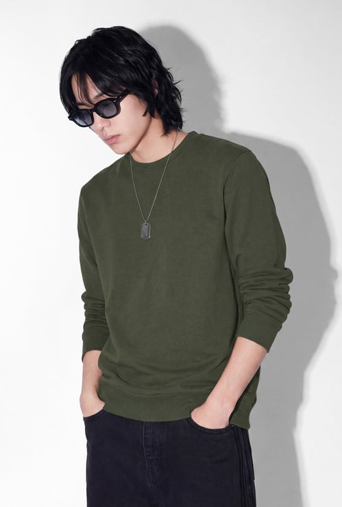 URB_N Men Solid Sweatshirt