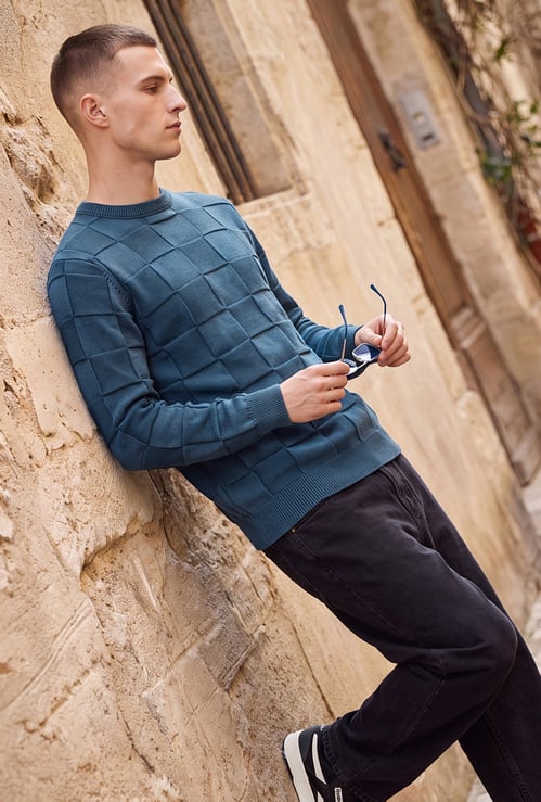 URB_N Men Textured Sweater
