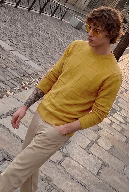 URB_N Men Textured Sweater