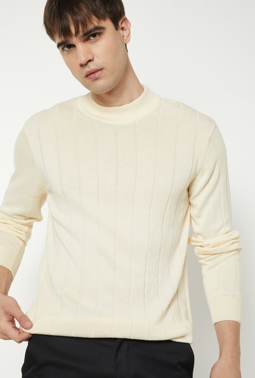 Men Textured Sweater