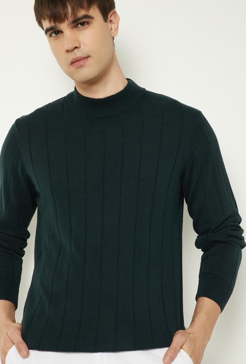 Men Textured Sweater