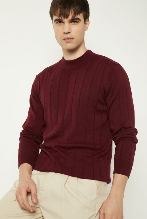 Men Textured Sweater