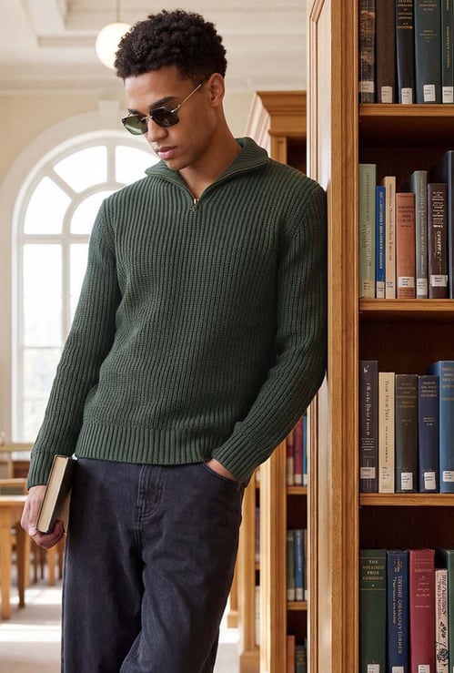 URB_N Men Textured Sweater