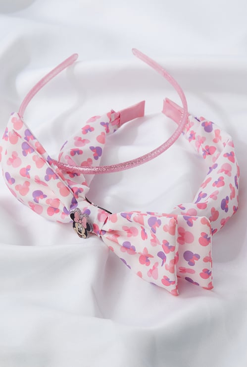 Girls Minnie Printed Head Bands - Pack of 2