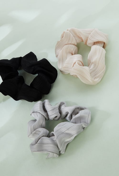 Women Solid Scrunchies - Pack of 3
