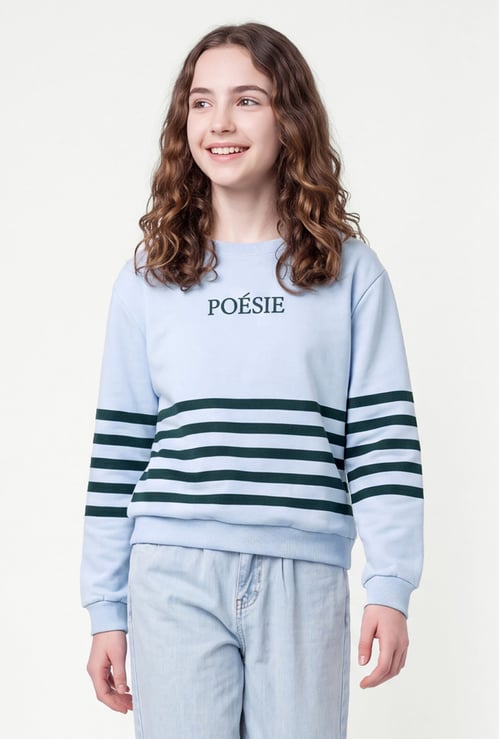 Girls Striped Sweatshirt