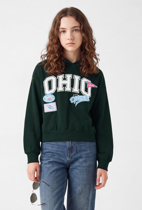Girls Printed Hoodie